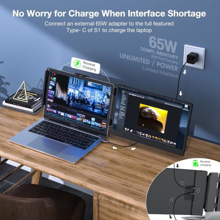 ⁦Dual-Screen S1 - המסך שיכפיל לכם את הפרודוקטיביות⁩ – תמונה ⁦4⁩