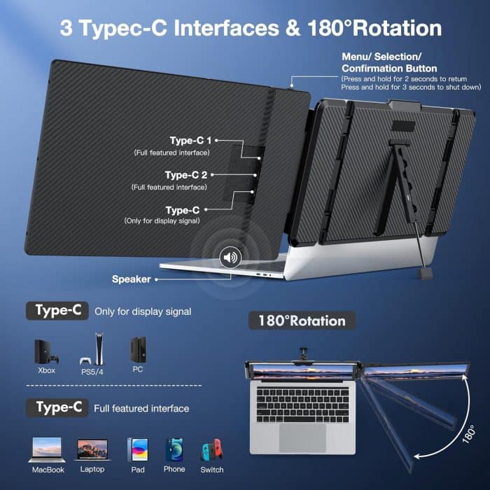 ⁦Dual-Screen S1 - המסך שיכפיל לכם את הפרודוקטיביות⁩ – תמונה ⁦8⁩